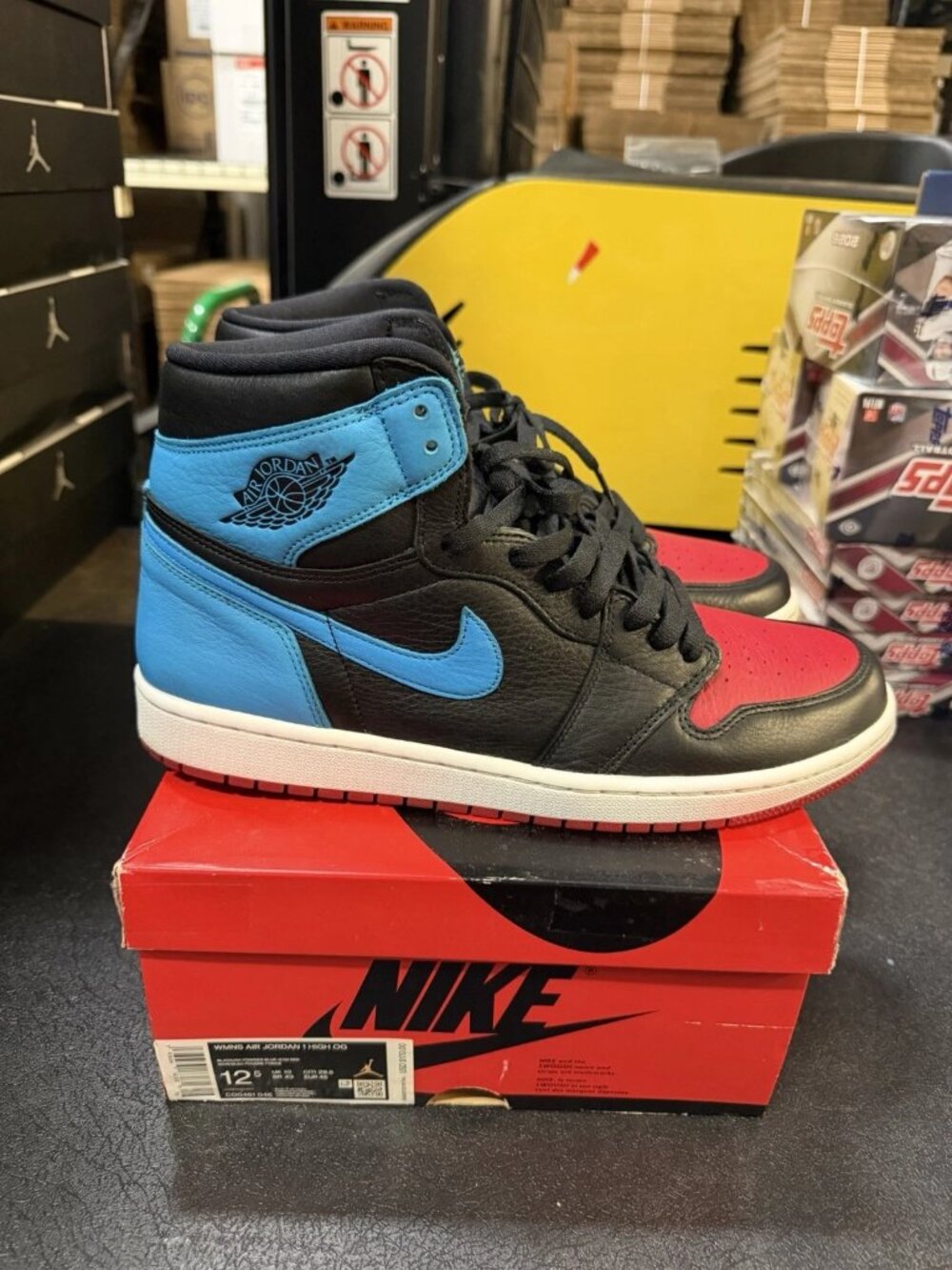 WORN Air Jordan 1 Retro High NC to Chi CD0461-046 Size 11/12.5w DMG BOX